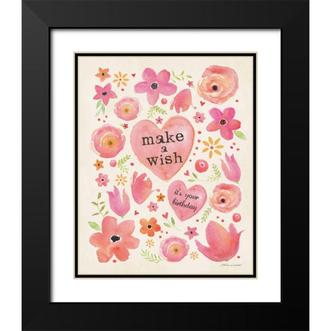 A Wish Black Modern Wood Framed Art Print with Double Matting by Marrott, Stephanie