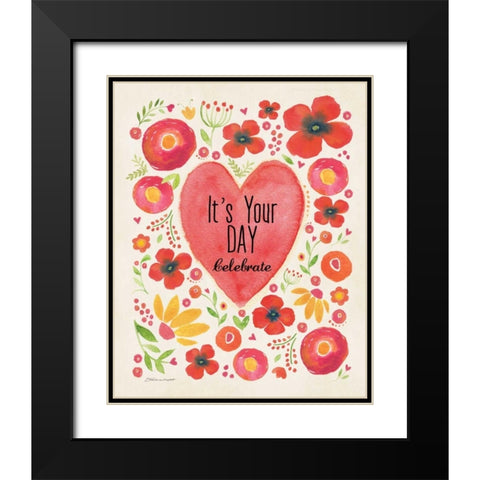 Your Day Black Modern Wood Framed Art Print with Double Matting by Marrott, Stephanie