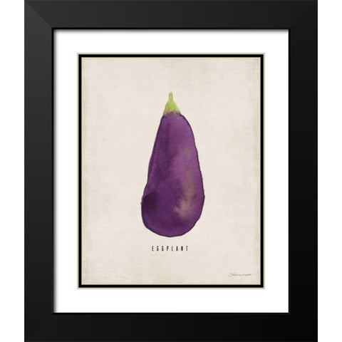 Eggplant Black Modern Wood Framed Art Print with Double Matting by Marrott, Stephanie