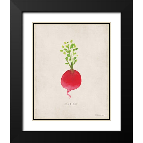 Radish Black Modern Wood Framed Art Print with Double Matting by Marrott, Stephanie