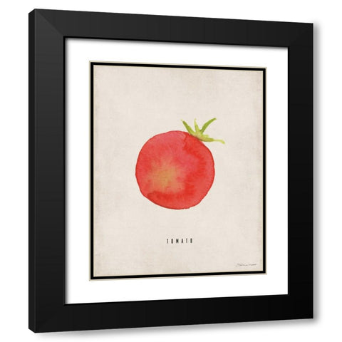 Tomato Black Modern Wood Framed Art Print with Double Matting by Marrott, Stephanie