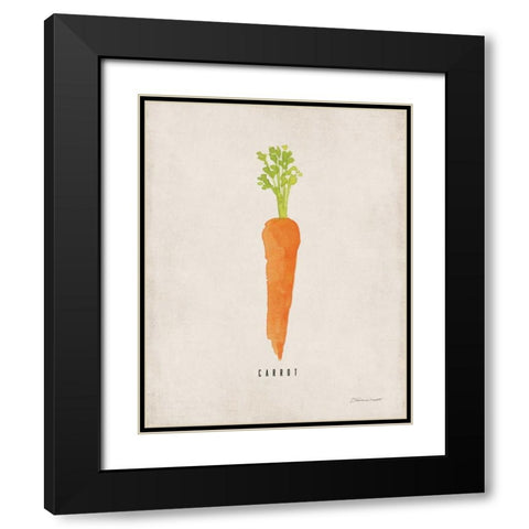 Carrot Black Modern Wood Framed Art Print with Double Matting by Marrott, Stephanie