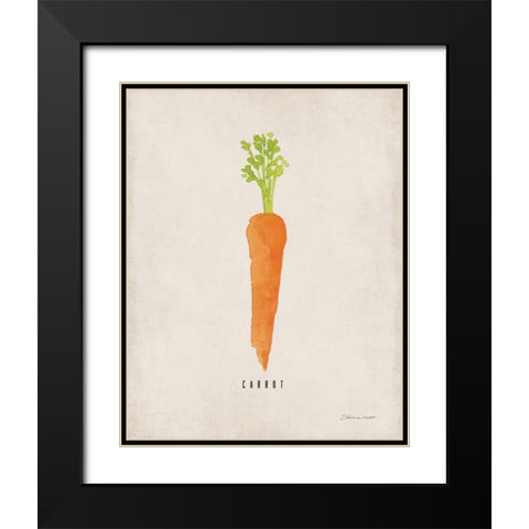 Carrot Black Modern Wood Framed Art Print with Double Matting by Marrott, Stephanie