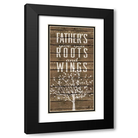 Roots and Wings Black Modern Wood Framed Art Print with Double Matting by Marrott, Stephanie