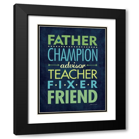 Father Black Modern Wood Framed Art Print with Double Matting by Marrott, Stephanie