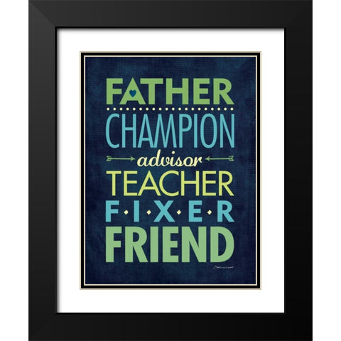 Father Black Modern Wood Framed Art Print with Double Matting by Marrott, Stephanie