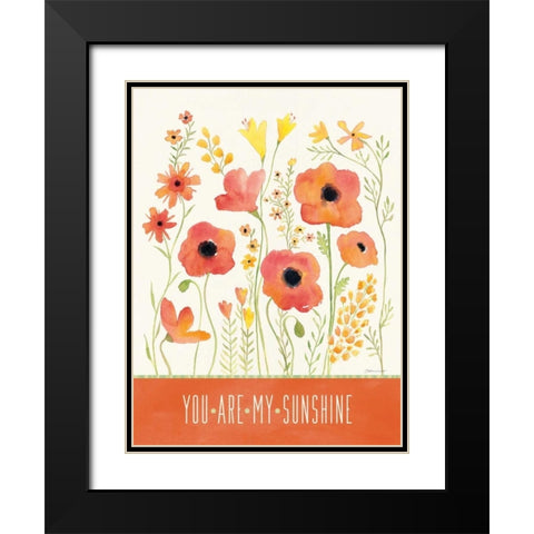 Sunshine Garden I Black Modern Wood Framed Art Print with Double Matting by Marrott, Stephanie