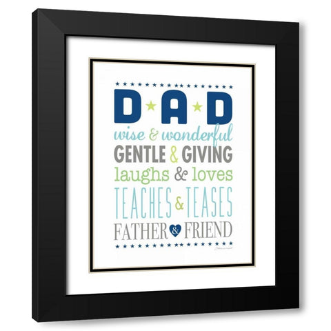 Father and Friend II Black Modern Wood Framed Art Print with Double Matting by Marrott, Stephanie
