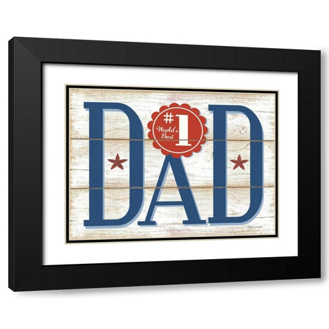 #1 Dad F Black Modern Wood Framed Art Print with Double Matting by Marrott, Stephanie