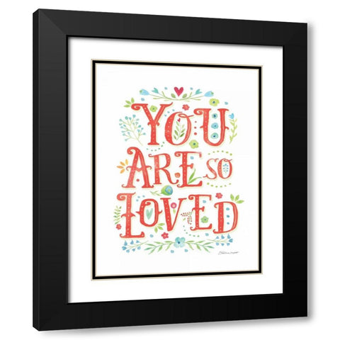 So Loved Black Modern Wood Framed Art Print with Double Matting by Marrott, Stephanie