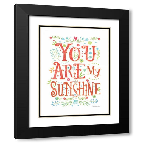 Sunshine Black Modern Wood Framed Art Print with Double Matting by Marrott, Stephanie