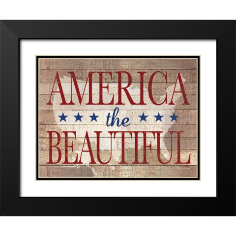 America Black Modern Wood Framed Art Print with Double Matting by Marrott, Stephanie