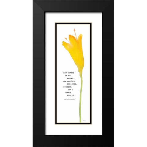Buttercup Black Modern Wood Framed Art Print with Double Matting by Marrott, Stephanie