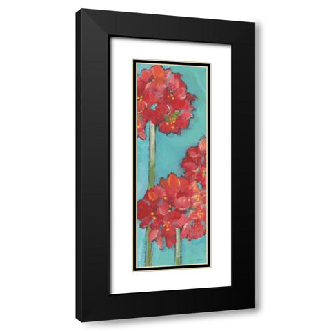Red Alliums Black Modern Wood Framed Art Print with Double Matting by Marrott, Stephanie