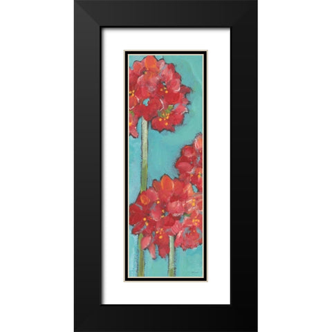 Red Alliums Black Modern Wood Framed Art Print with Double Matting by Marrott, Stephanie