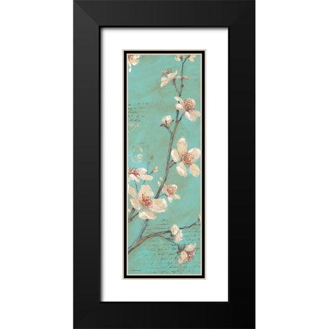 Blossoms on Blue Black Modern Wood Framed Art Print with Double Matting by Marrott, Stephanie
