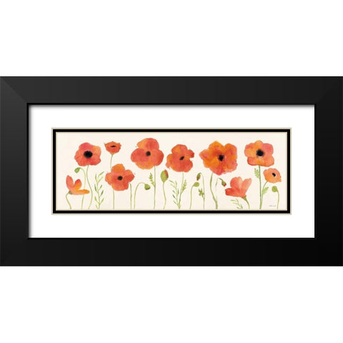 Poppy Row Black Modern Wood Framed Art Print with Double Matting by Marrott, Stephanie