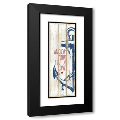 Anchor Black Modern Wood Framed Art Print with Double Matting by Marrott, Stephanie
