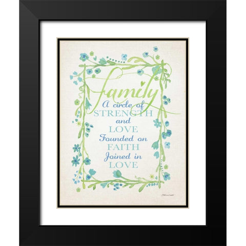 Family II Black Modern Wood Framed Art Print with Double Matting by Marrott, Stephanie