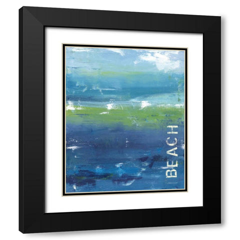 Beach Black Modern Wood Framed Art Print with Double Matting by Marrott, Stephanie