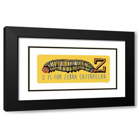 Z is For Zebra Black Modern Wood Framed Art Print with Double Matting by Marrott, Stephanie