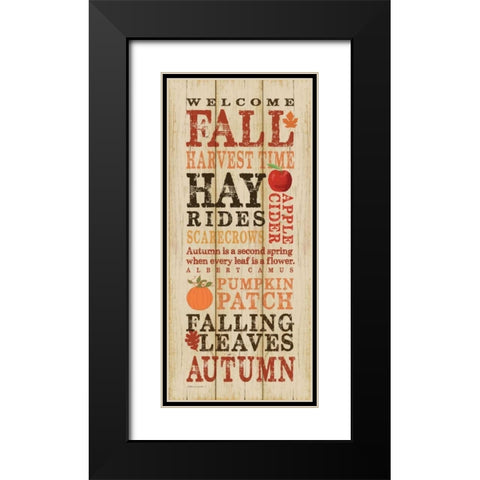 Welcome Harvest Black Modern Wood Framed Art Print with Double Matting by Marrott, Stephanie