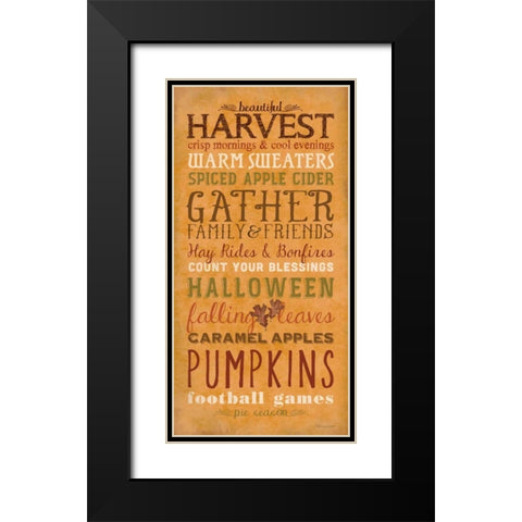 Harvest Black Modern Wood Framed Art Print with Double Matting by Marrott, Stephanie