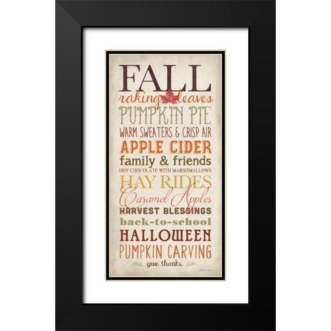 Elements of Fall Black Modern Wood Framed Art Print with Double Matting by Marrott, Stephanie