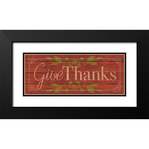 Give Thanks II Black Modern Wood Framed Art Print with Double Matting by Marrott, Stephanie