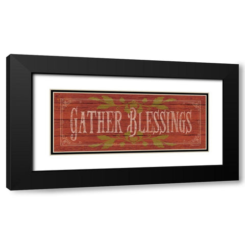 Gather Blessings II Black Modern Wood Framed Art Print with Double Matting by Marrott, Stephanie