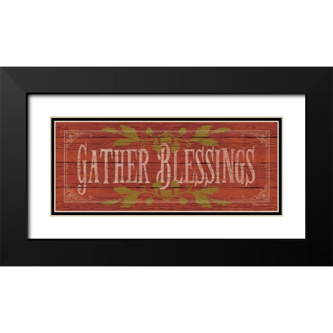 Gather Blessings II Black Modern Wood Framed Art Print with Double Matting by Marrott, Stephanie
