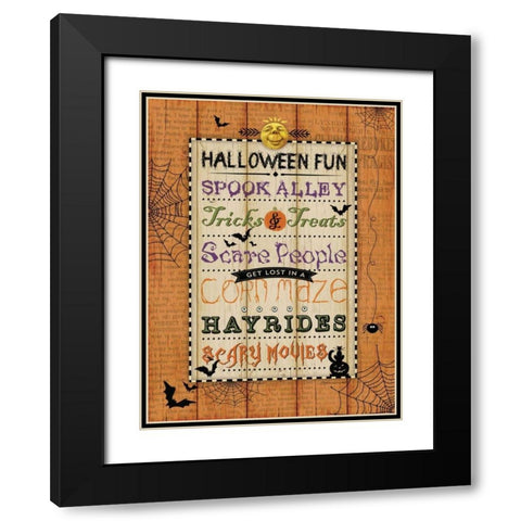 Halloween Fun Black Modern Wood Framed Art Print with Double Matting by Marrott, Stephanie