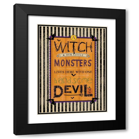 Handsome Devil Black Modern Wood Framed Art Print with Double Matting by Marrott, Stephanie