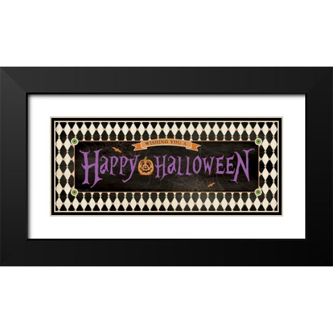 Happy Halloween II Black Modern Wood Framed Art Print with Double Matting by Marrott, Stephanie