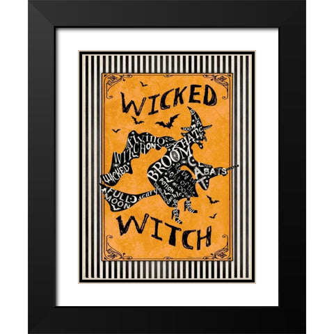 Wicked Witch II Black Modern Wood Framed Art Print with Double Matting by Marrott, Stephanie