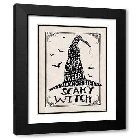 Witch I Black Modern Wood Framed Art Print with Double Matting by Marrott, Stephanie