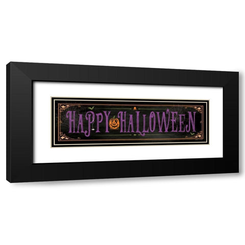 Happy Halloween III Black Modern Wood Framed Art Print with Double Matting by Marrott, Stephanie