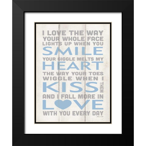 Love You More Black Modern Wood Framed Art Print with Double Matting by Marrott, Stephanie