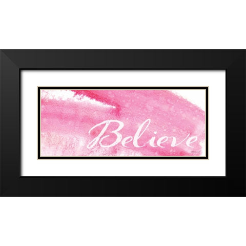 Believe Black Modern Wood Framed Art Print with Double Matting by Marrott, Stephanie