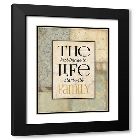 The Best Things Black Modern Wood Framed Art Print with Double Matting by Marrott, Stephanie