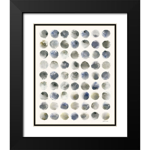 Dot Pattern Black Modern Wood Framed Art Print with Double Matting by Marrott, Stephanie