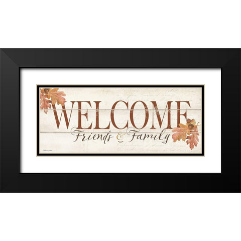 Welcome Black Modern Wood Framed Art Print with Double Matting by Marrott, Stephanie