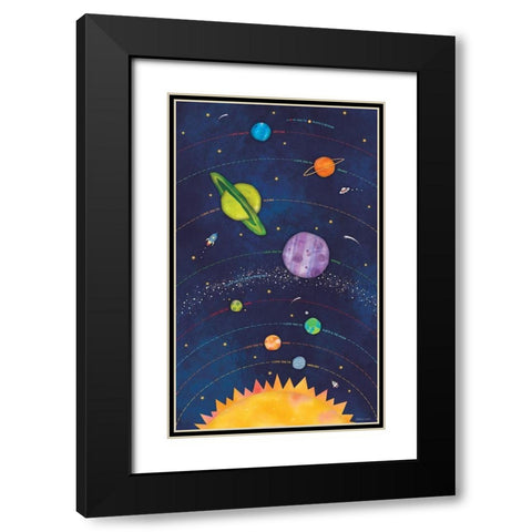 Our Outer World Black Modern Wood Framed Art Print with Double Matting by Marrott, Stephanie