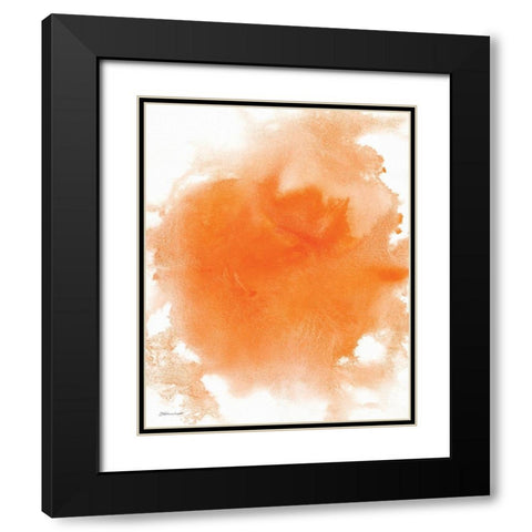 Orange Wash Black Modern Wood Framed Art Print with Double Matting by Marrott, Stephanie