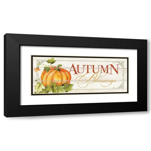 Autumn Blessings Black Modern Wood Framed Art Print with Double Matting by Marrott, Stephanie