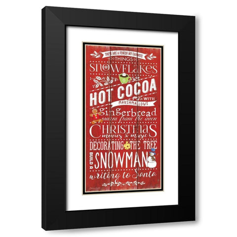 Favorite Things Black Modern Wood Framed Art Print with Double Matting by Marrott, Stephanie