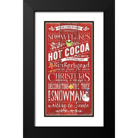 Favorite Things Black Modern Wood Framed Art Print with Double Matting by Marrott, Stephanie
