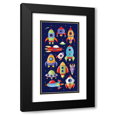 Rocket Shopping Black Modern Wood Framed Art Print with Double Matting by Marrott, Stephanie