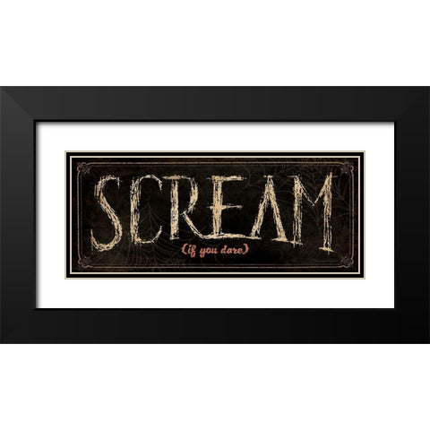 Scream Black Modern Wood Framed Art Print with Double Matting by Marrott, Stephanie