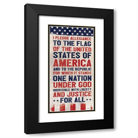 Pledge of Alligence Black Modern Wood Framed Art Print with Double Matting by Marrott, Stephanie